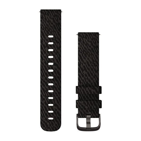 Garmin Schnellwechsel-Armband – Armband – für Garmin-Smartwatches (20 mm), Dunkelgrau, Nylon