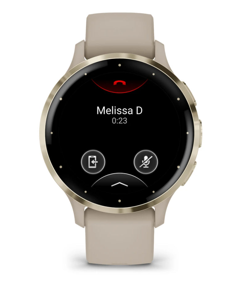 Garmin Venu 3S – Smartwatch – 41 mm, 1,2", GPS, WLAN, AMOLED, Gorilla Glass, 5 ATM, French Gray/Softgold