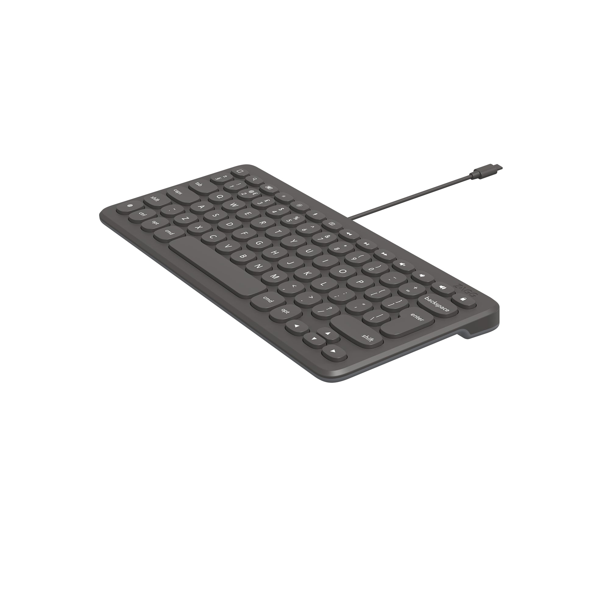 ZAGG Connect – Tastatur, kabelgebunden (Lightning), Dunkelgrau – für iPad (12")