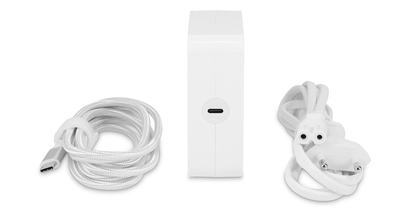 LMP 24700 USB-Ladegerät 140 W – USB-C×1, PD 3.0, GaN – EU-Stecker (Typ C) – für Apple-Laptops, Weiss