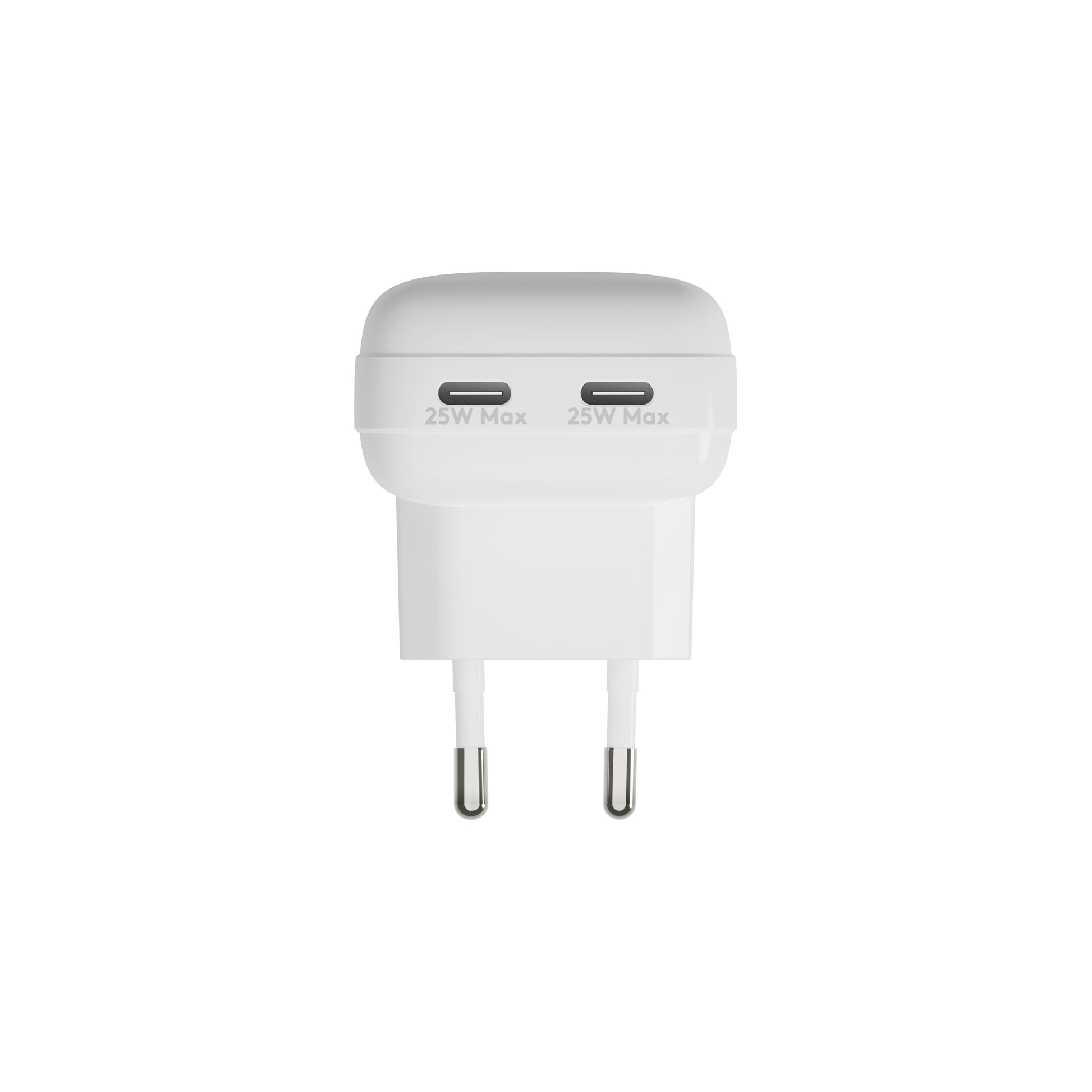 dbramante1928 rchargPro USB-Wandladegerät 25 W – USB-C×2, PD, GaN – EU-Stecker – Weiss