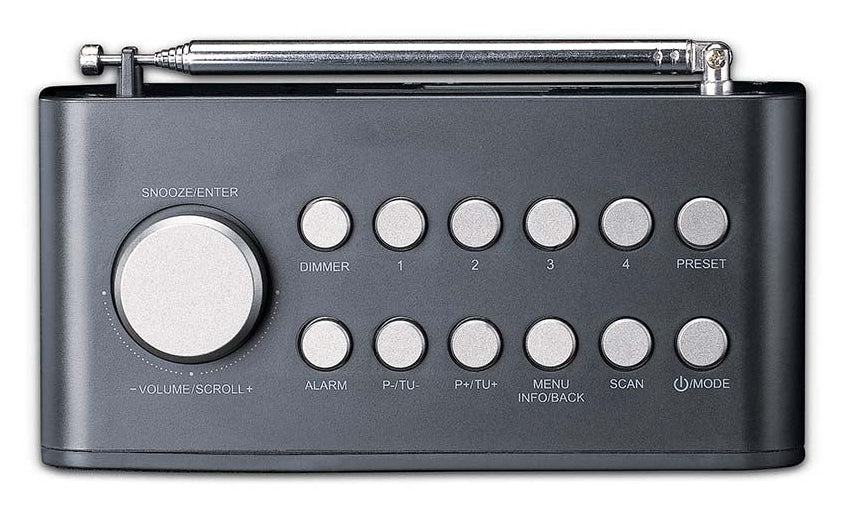 Lenco CR-625BK – DAB+/FM Radiowecker, Bluetooth, Qi-Laden – Schwarz