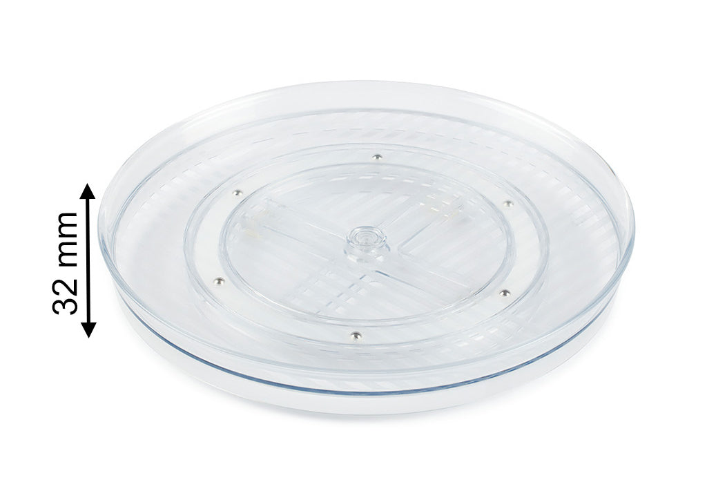 Rotho Drehteller Ø 29 × 3,8 cm, Glas, Transparent