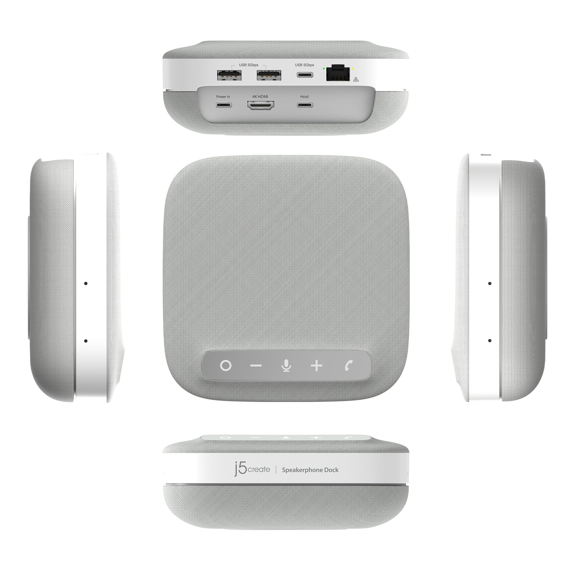 j5create Dockingstation – USB-C, 1× HDMI, 2× USB-A, 1× USB-C, 100 W PD, GbE, für Windows/Mac/Android