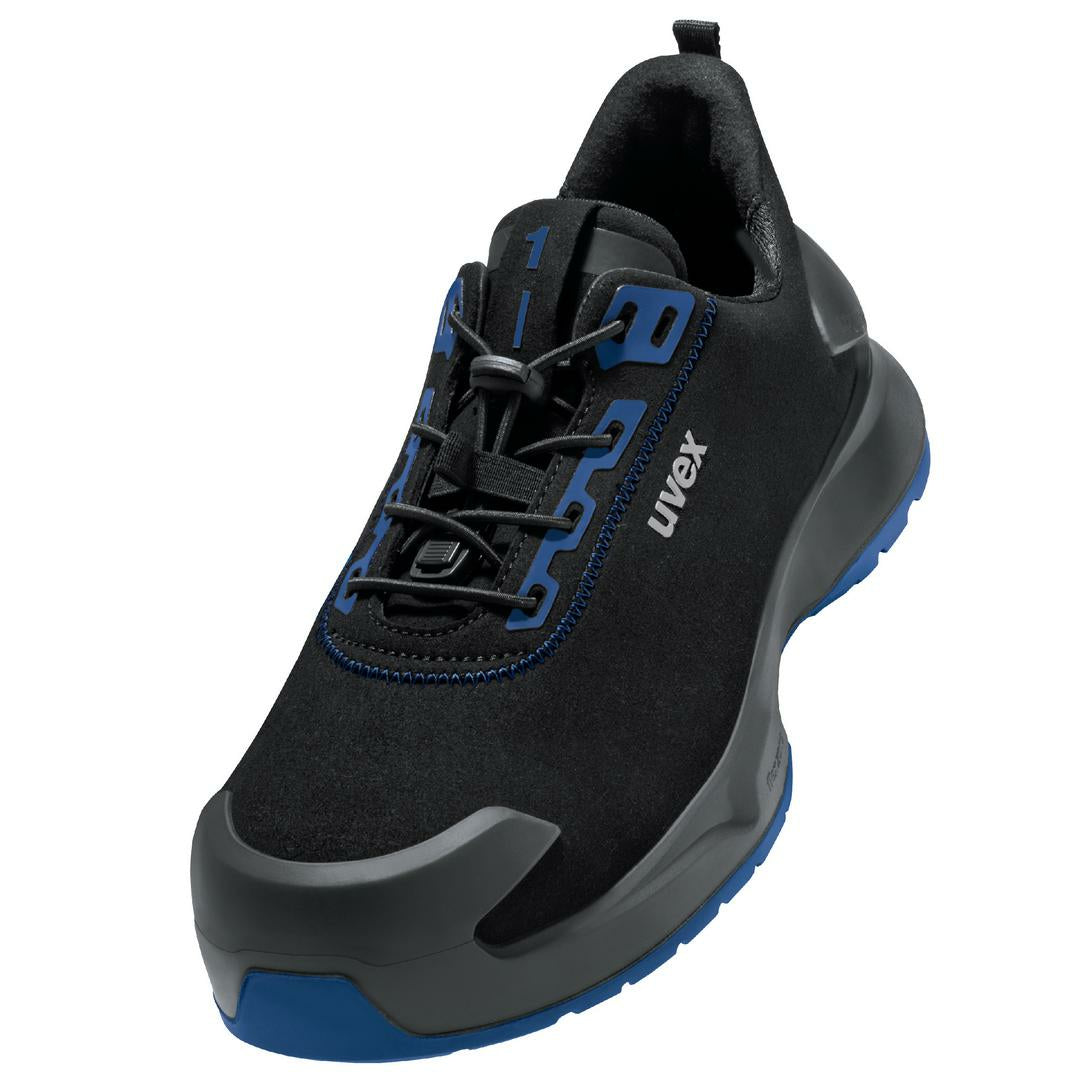 Uvex 1 x-craft Sicherheits-Halbschuh S2 – Schwarz/Blau – Grösse 50, Weite 11