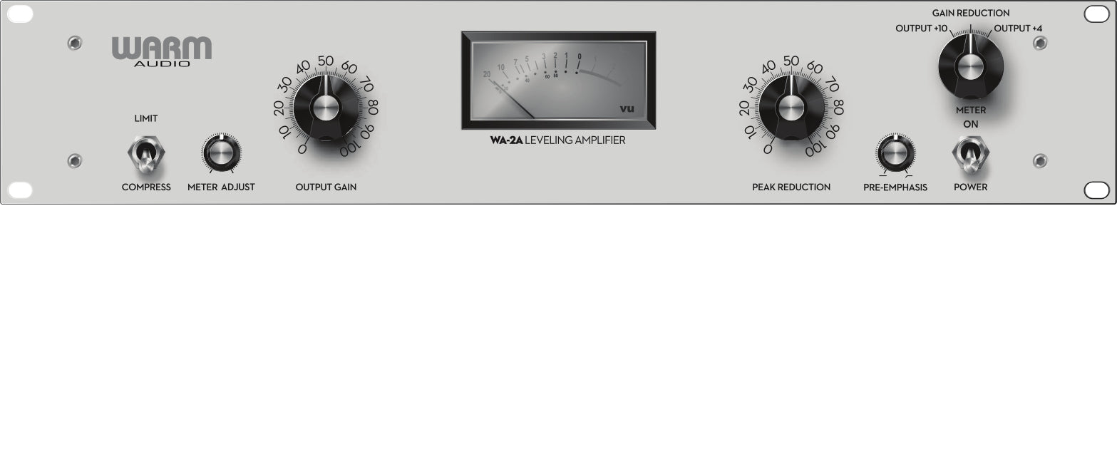 Warm Audio WA-2A – Kompressor & Gate, 2U Rack, Grau