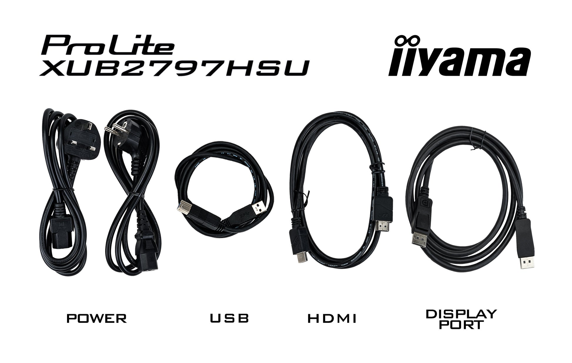 iiyama ProLite – Monitor, 27", IPS, 100 Hz, 300 cd/m², Lautsprecher, HDMI, DisplayPort, 2× USB 2.0, Weiss