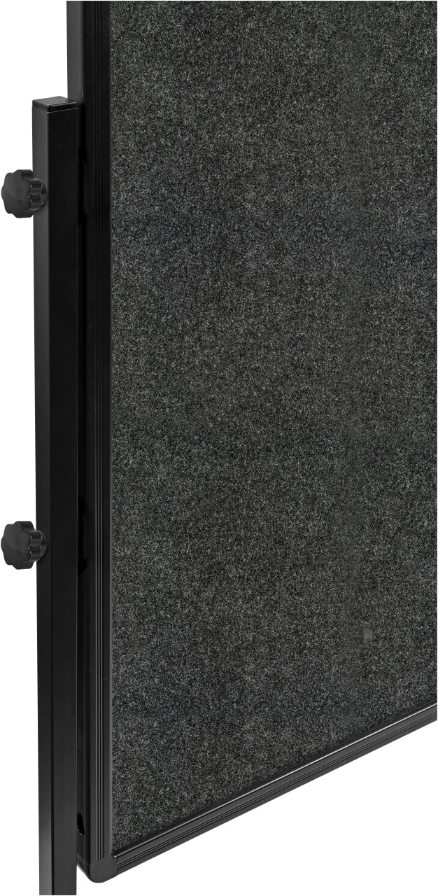 Legamaster Moderationswand – Filz, mit Rollen, doppelseitig – 120 × 150 cm – Grau, Alurahmen