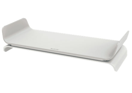 Leitz Ergo – Monitorhalterung, Standfuss, bis 27", 8 kg, höhenverstellbar, hellgrau