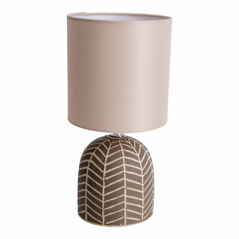 Näve Tischleuchte Folio – E14, 40 W, 27,5 cm – Braun