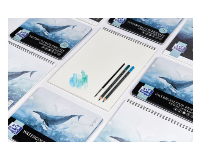 Oxford Aquarellblock – A4 – 300 g/m² – Spiralbindung – Weiss