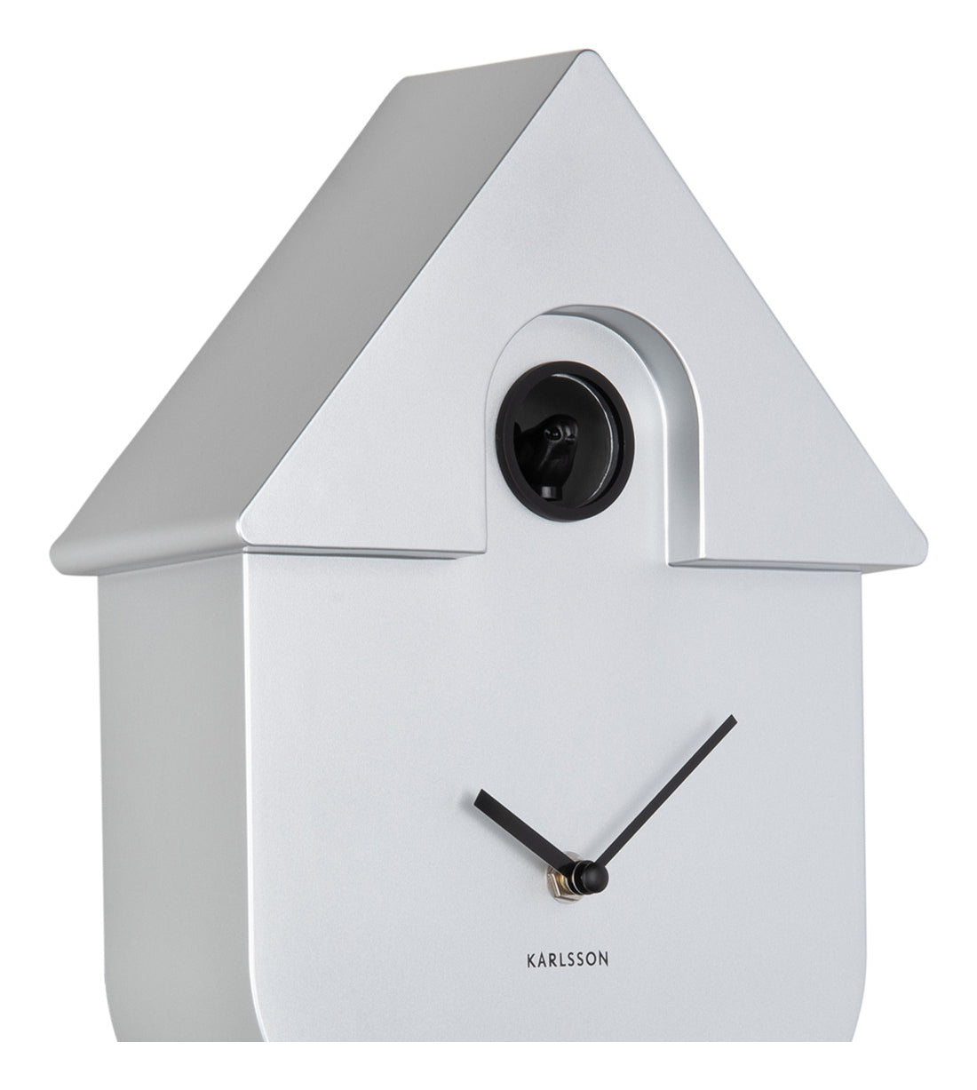 Karlsson Wanduhr – Analog, 21,5 × 41,0 × 8,5 cm, Silber, Kunststoff
