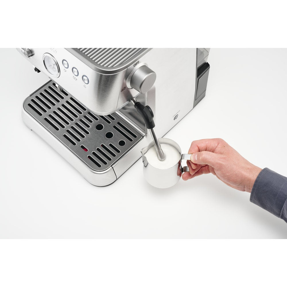 Solis Perfetta 1019 Kaffeevollautomat – 2,6 l, 16 bar, Milchaufschäumer, Silber
