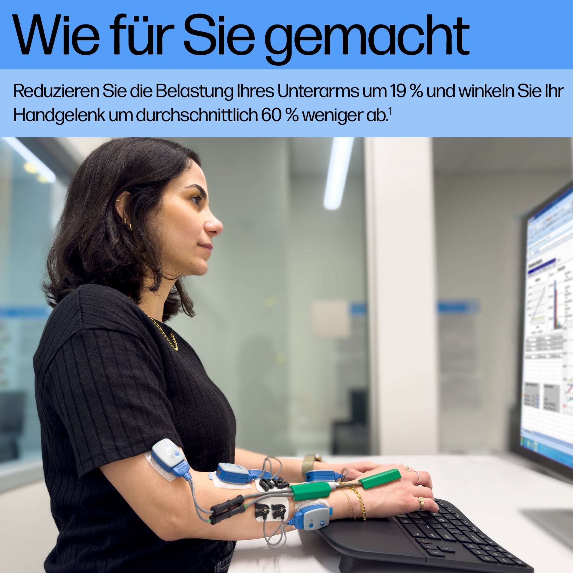 HP 965 Ergonomische Wireless – Ergonomische Tastatur – Membran – Bluetooth & 2,4 GHz (USB-A Empfänger) – Schwarz