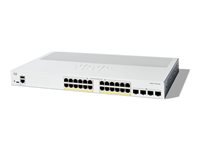 Cisco Catalyst 1300 – Managed Switch – 24×GbE, 4×SFP+, L2+/L3, PoE+ 195 W, 1U