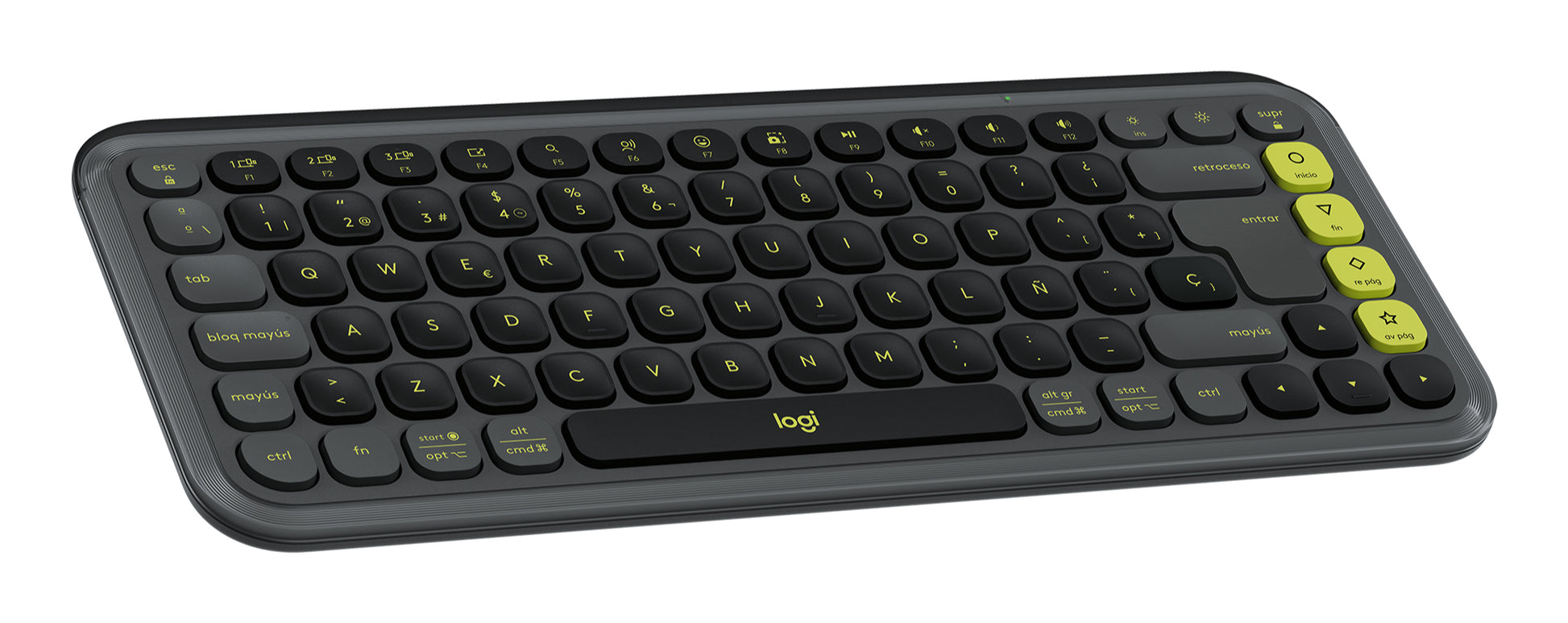 Logitech POP ICON KEYS – Mini Tastatur – Schere – Bluetooth 5,1 – QWERTY (ES) – Graphit