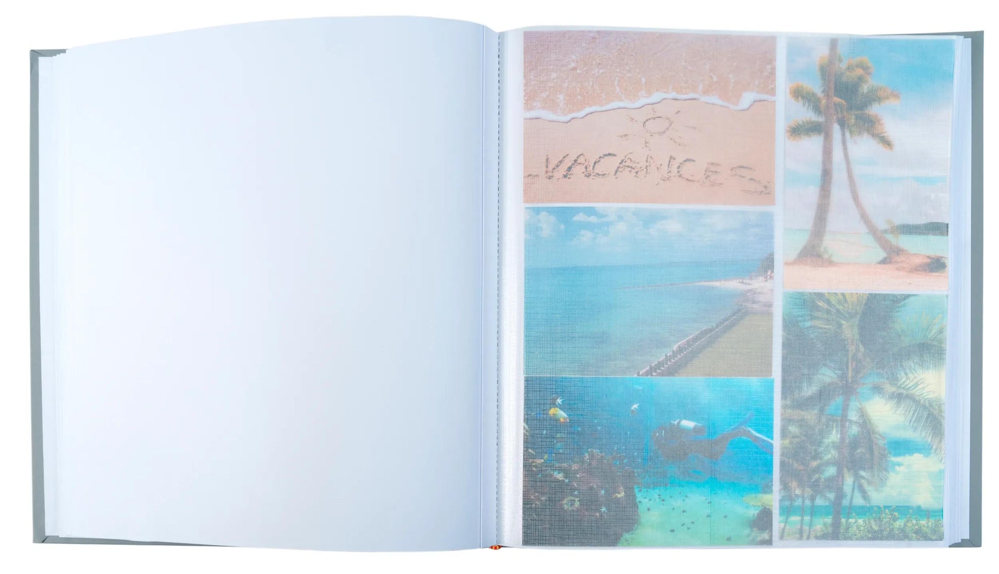 Exacompta Ellipse Fotoalbum – 29 × 32 cm, Hardcover, 60 Seiten, weisse Seiten, grau, für Fotos 10 × 15 cm