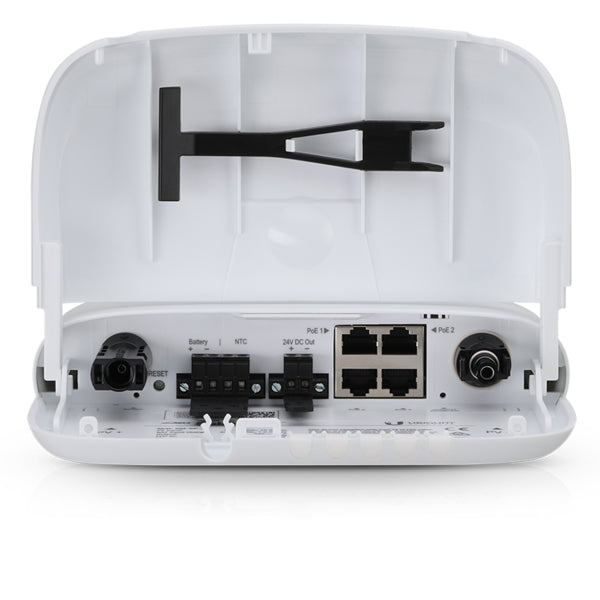 Ubiquiti SunMAX SolarPoint – Einzelband 2,4 GHz, Ethernet 10/100 Mbit/s, RJ-45×4, PoE – weiss
