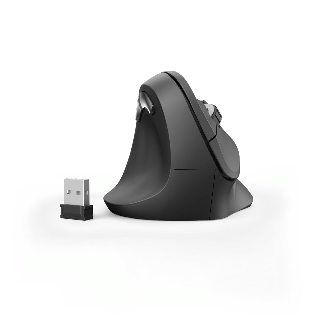 Hama EMW-500L Ergonomische Maus – kabellos, USB-A, 6 Tasten, für Linkshänder, vertikal, schwarz