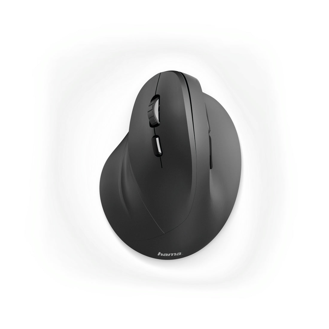 Hama EMW-500L Ergonomische Maus – kabellos, USB-A, 6 Tasten, für Linkshänder, vertikal, schwarz