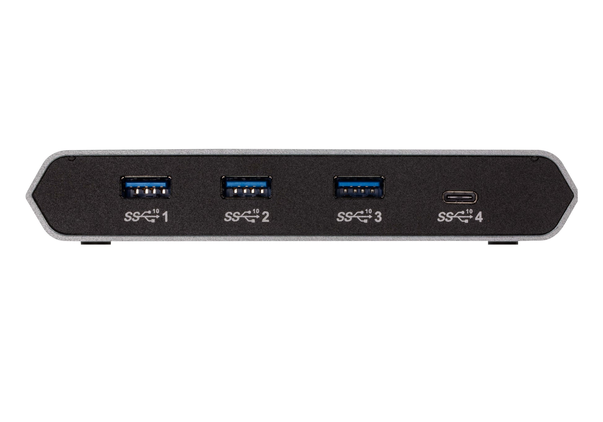 ATEN USB-Switch 2-Port, USB 3.2 Gen 1 (Typ A), USB-Hub, DC-Anschluss, Aluminiumgehäuse