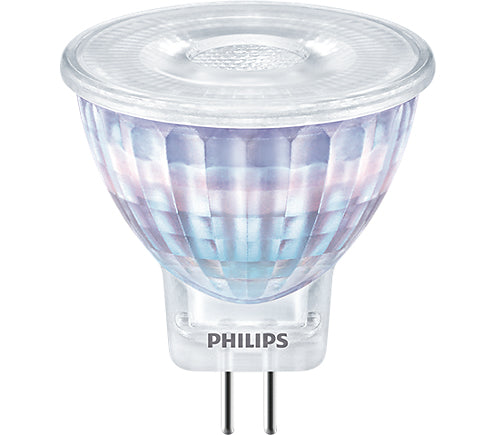 Philips LED-Leuchtmittel MR11 GU4 – 184 lm, 2,3 W, Warmweiss 2700 K, 36° – 1 Stk. – Transparent