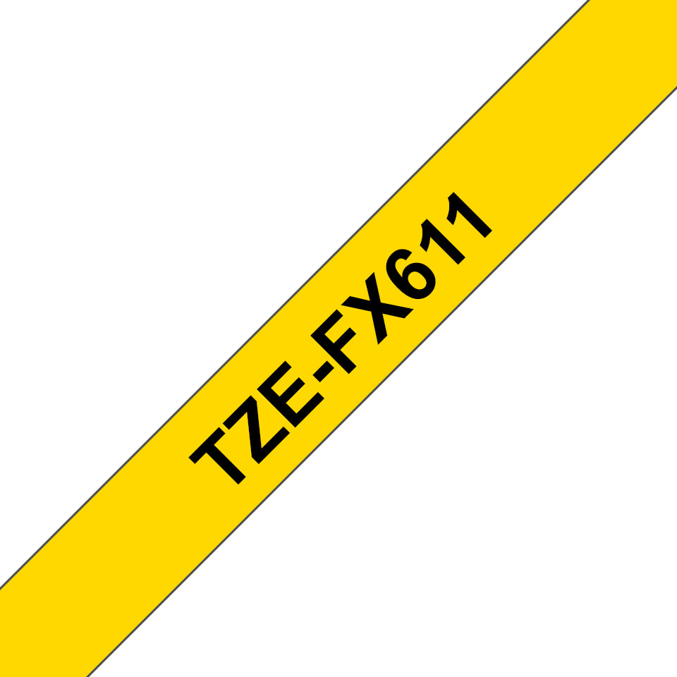 Brother Schriftband – 6 mm × 8 m, gelb, schwarz, TZe