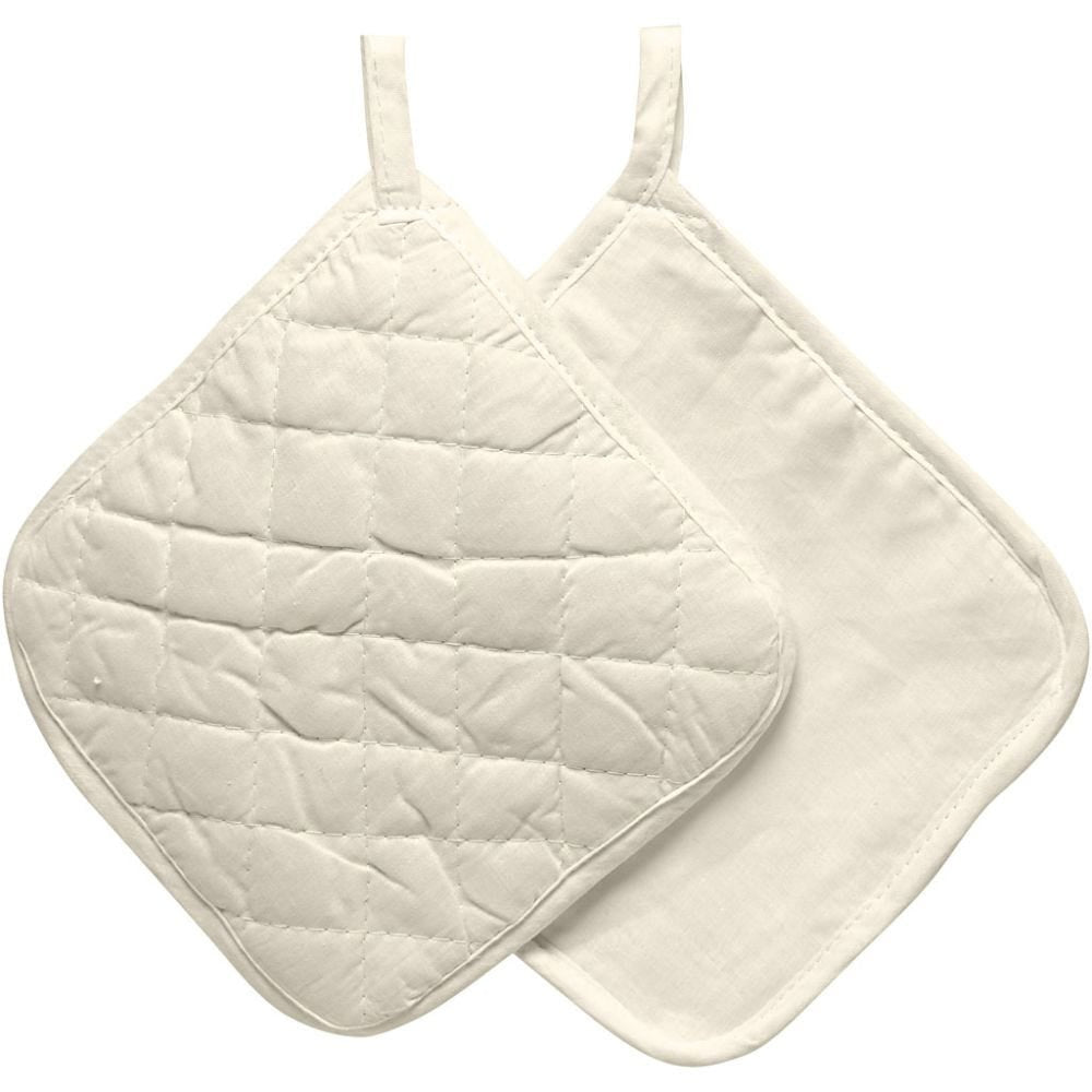 Creativ Company Topflappen 4 Stk., 20 × 20 cm, Baumwolle, natur