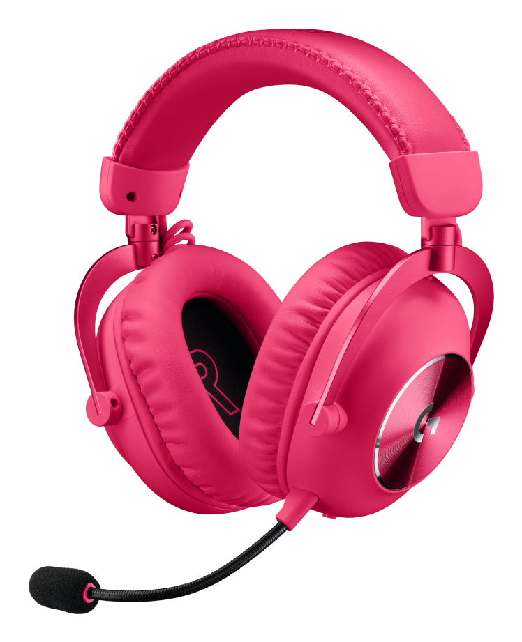 Logitech G PRO X 2 LIGHTSPEED Gaming-Headset – Over-Ear, Stereo, Kabel + BT, mit USB-A-Dongle, Magenta