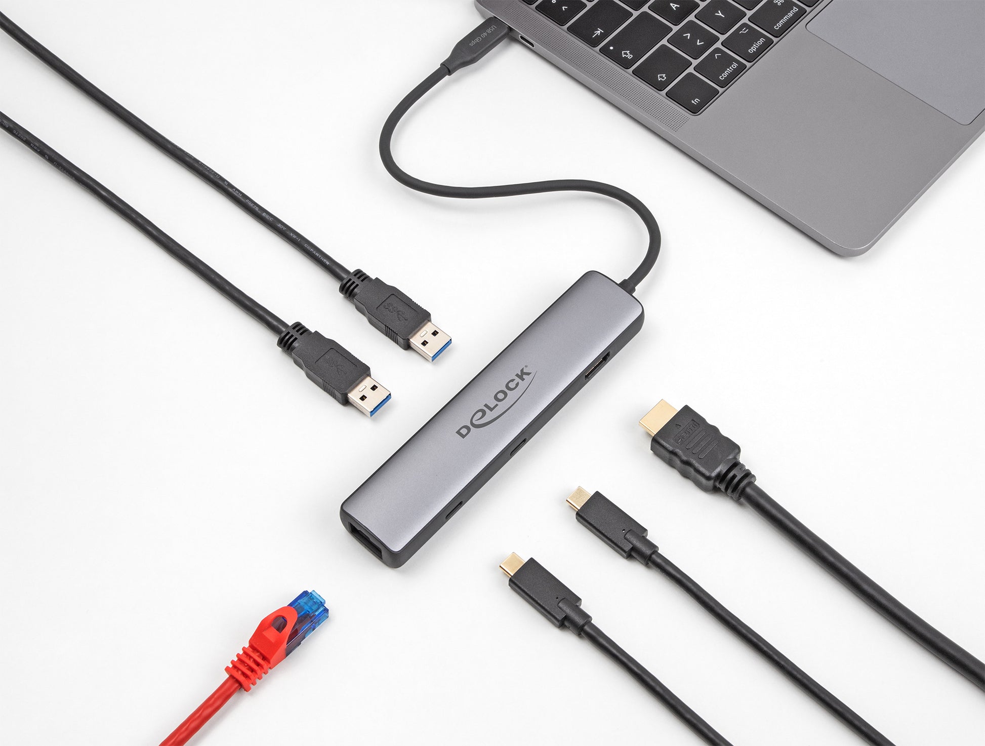 DeLOCK Dockingstation – USB-C, 1× HDMI, 4× USB-A, 100 W PD, 2,5GbE, für Windows/Mac/Linux