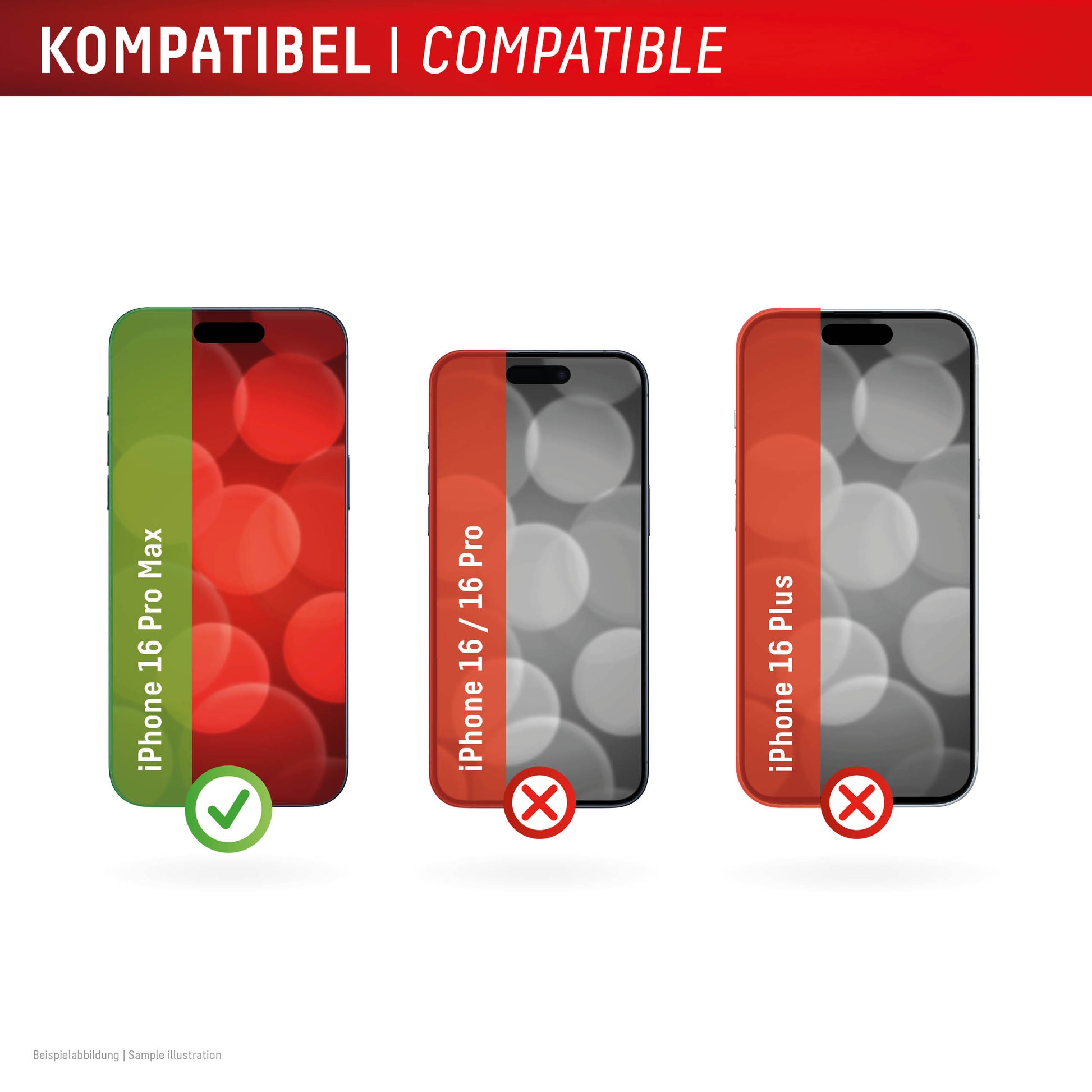 Displex Privacy-Filter (Panzerglas), Full Cover – für iPhone 16 Pro Max – mit Applikator