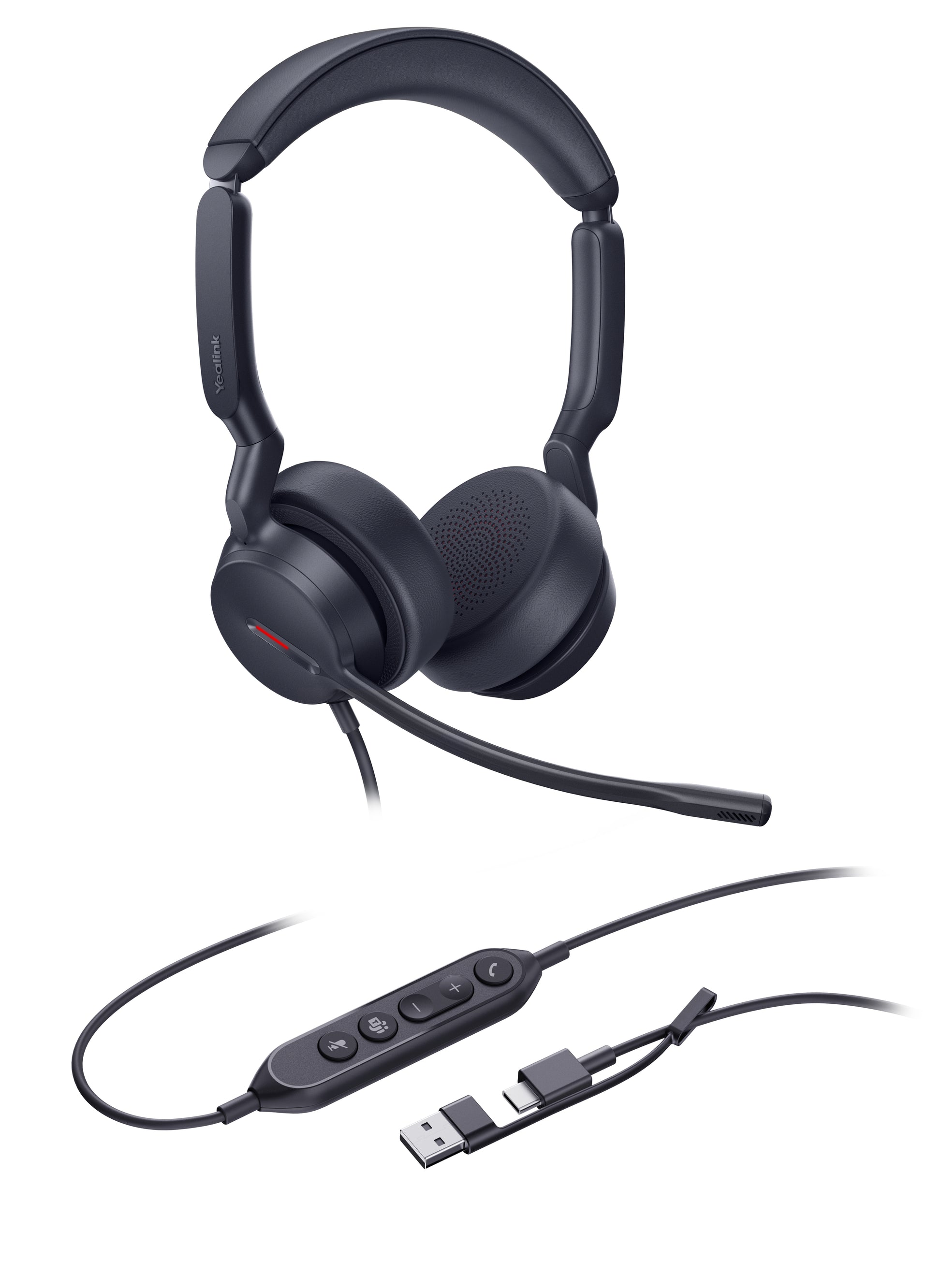 Yealink UH44 – Duo Headset – USB‑C/USB‑A – für Microsoft Teams