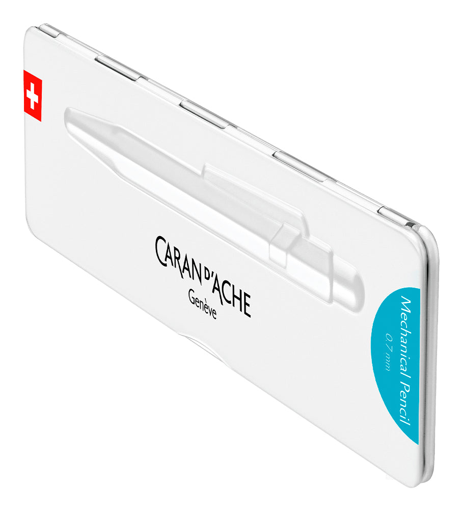 Caran d-Ache Caran d'Ache 849 Colormat-X Druckbleistift – 0,7 mm – Aluminium – Türkisblau – Mit Radierer