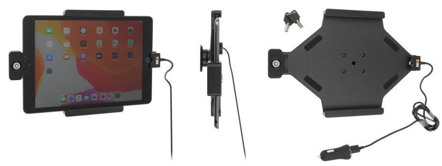 Brodit Tablet-Halterung für Tablet/UMPC – Auto-Kopfstütze, Kabelgebunden, 2× USB 2.0, mit Schloss – Schwarz