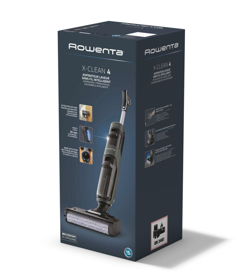 Rowenta Stabstaubsauger X-Clean 4 – 200 W, Akkubetrieb, 3 Stufen, 30,5 × 31,5 × 114,7 cm
