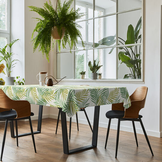 d-c-fix Tischdecke – Ø 140 cm, rund, Polyester, grün, Rain Forest