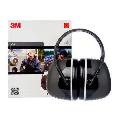 3M Peltor Kapselgehörschutz X5A – SNR 37 dB, Kopfbügel, Schwarz