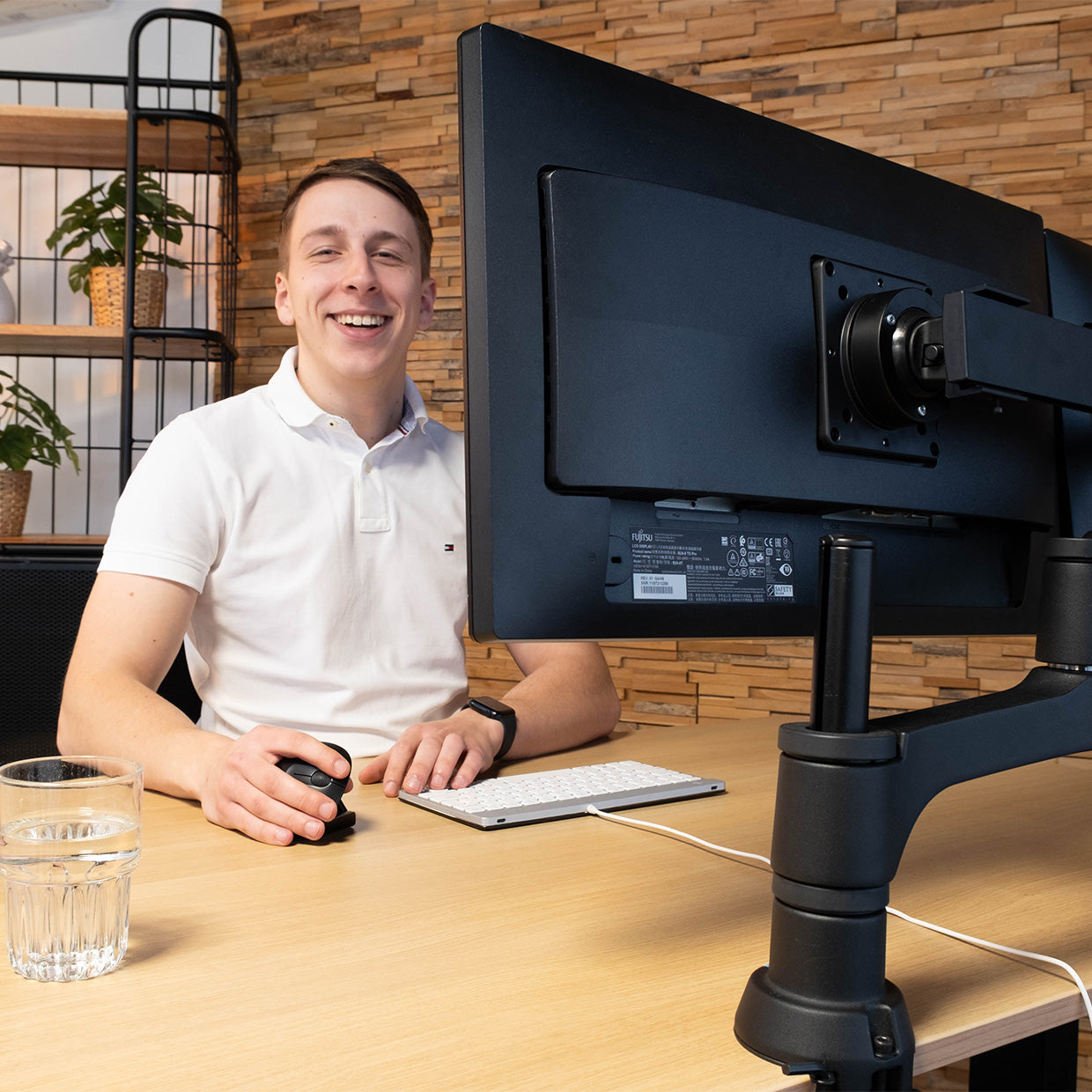 R-Go Tools Zepher Smartbar – Monitorarm, Schwarz