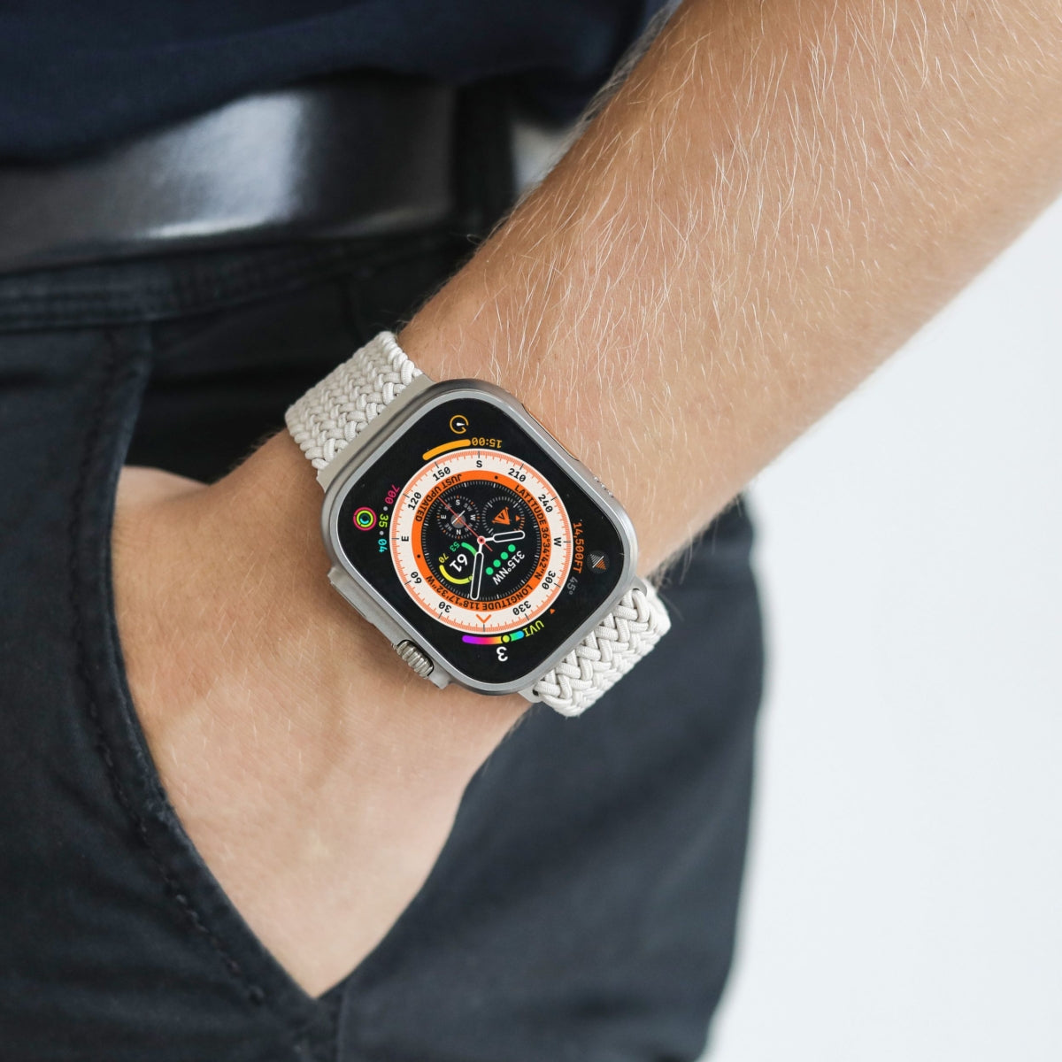 Vonmählen Woven Loop – Creme, für Apple Watch 40/41/42 mm