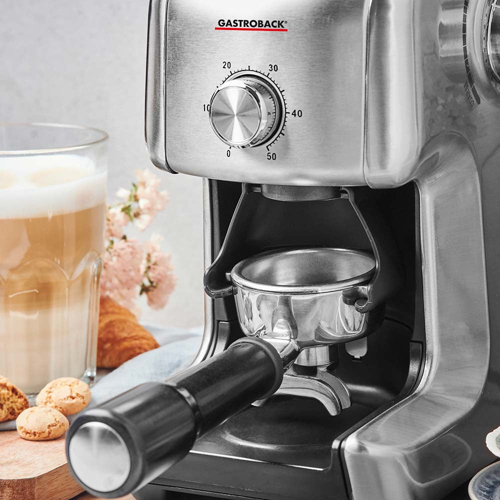 Gastroback Kaffeemühle Advanced Plus 42642 – 400 g, Kegelmahlwerk, 130 W – schwarz/edelstahl