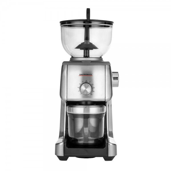 Gastroback Kaffeemühle Advanced Plus 42642 – 400 g, Kegelmahlwerk, 130 W – schwarz/edelstahl