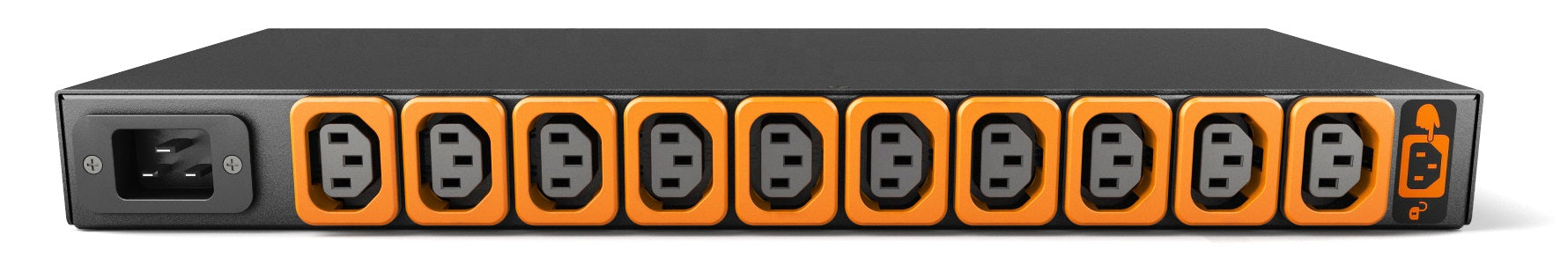 Vertiv Geist UI30027L Rack-PDU überwacht 3600 W – C13×10, Eingang IEC C20 – 1U horizontal – schwarz