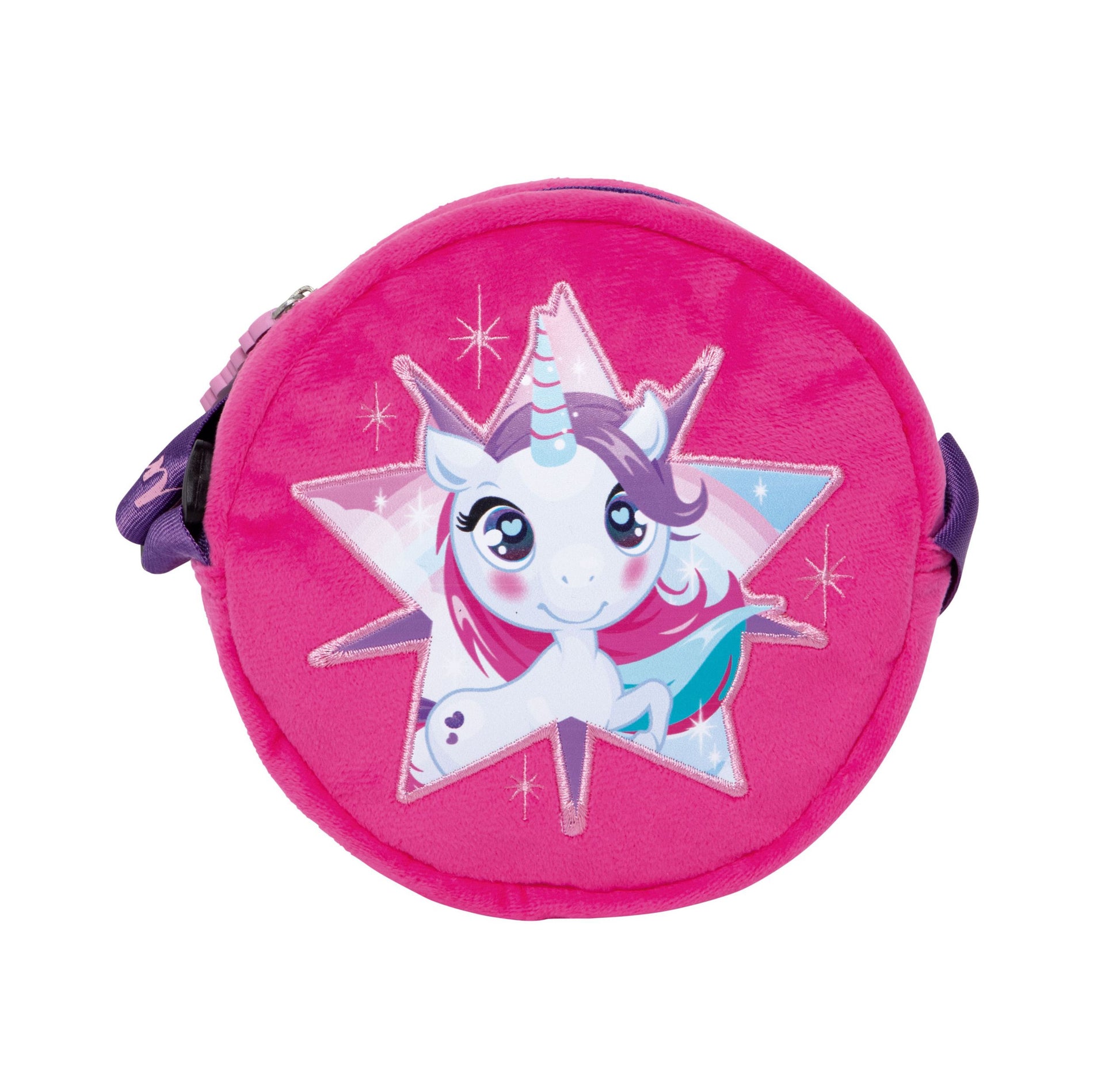 Arditex Umhängetasche – 16 × 16 × 3 cm – Rosa, Polyester – Zaska Unicorn