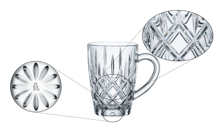 Nachtmann Kaffeetasse – 2er Set, 347 ml, Ø 11,9 cm, H 11,5 cm, Glas, Transparent, spülmaschinenfest