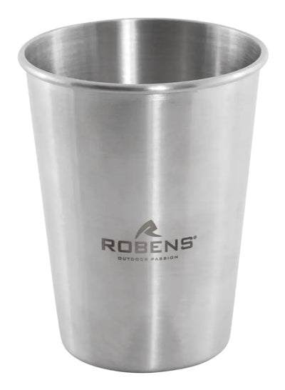 Robens Becher – 2er Set, 350 ml, Ø 8,0 cm, H 10,4 cm, Edelstahl, Silber, stapelbar, lebensmittelecht