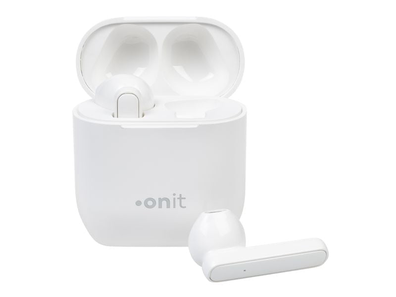 ONIT TWS Headset Start – True Wireless In-Ear Kopfhörer – Bluetooth 5.0, Ladebox, USB-C – Weiss – bis 3 h