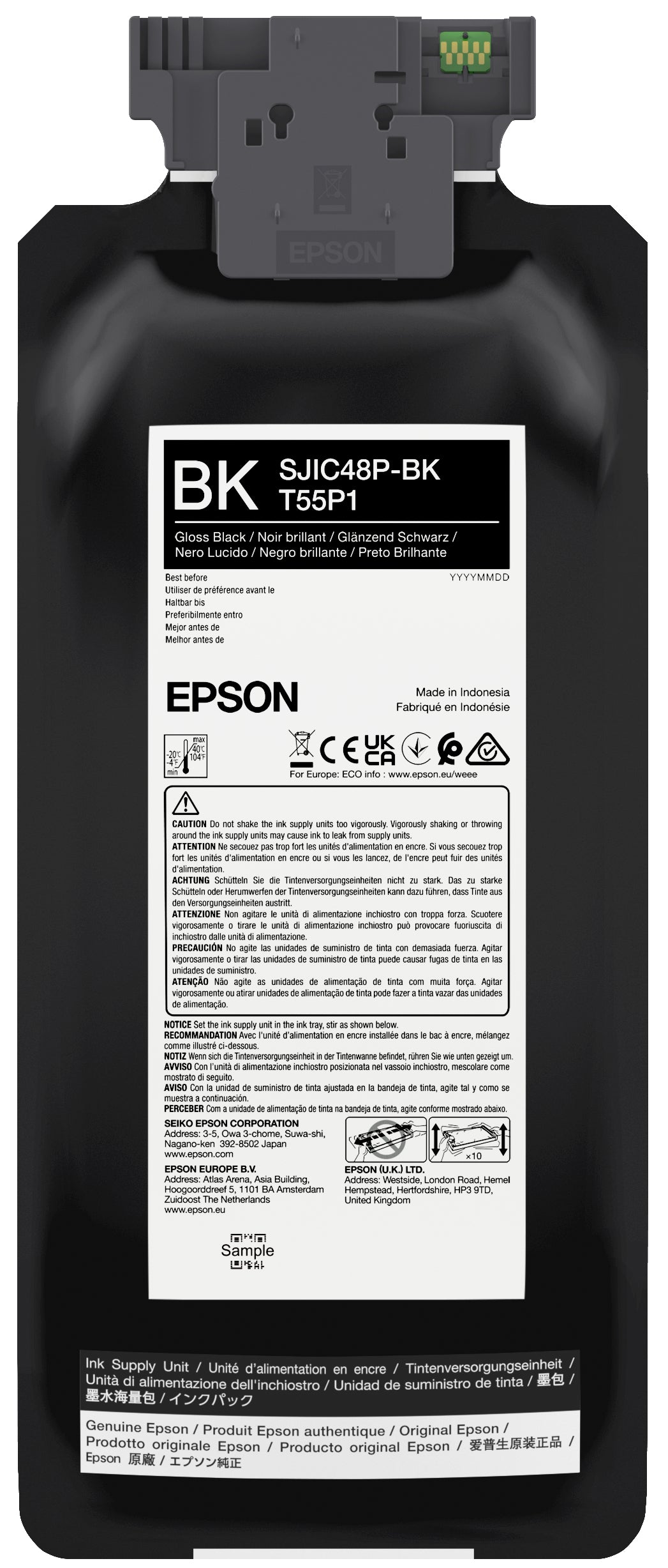Epson Tintenpatrone SJIC48P-BK, Schwarz – für CW C8000E