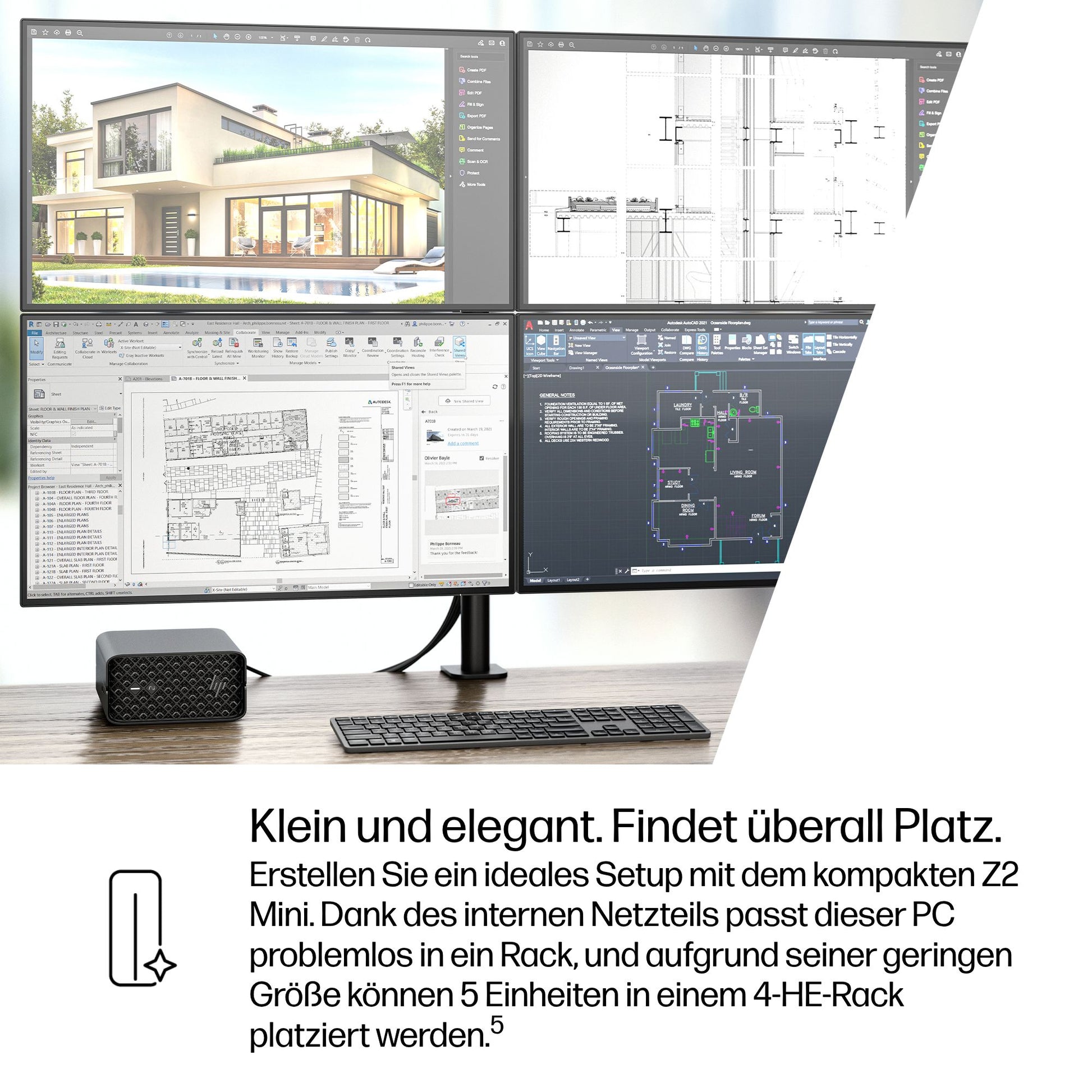HP Z2 G1A Micro – AMD Ryzen AI Max+ PRO 395, 64 GB RAM, 2 TB SSD, Windows 11 Pro