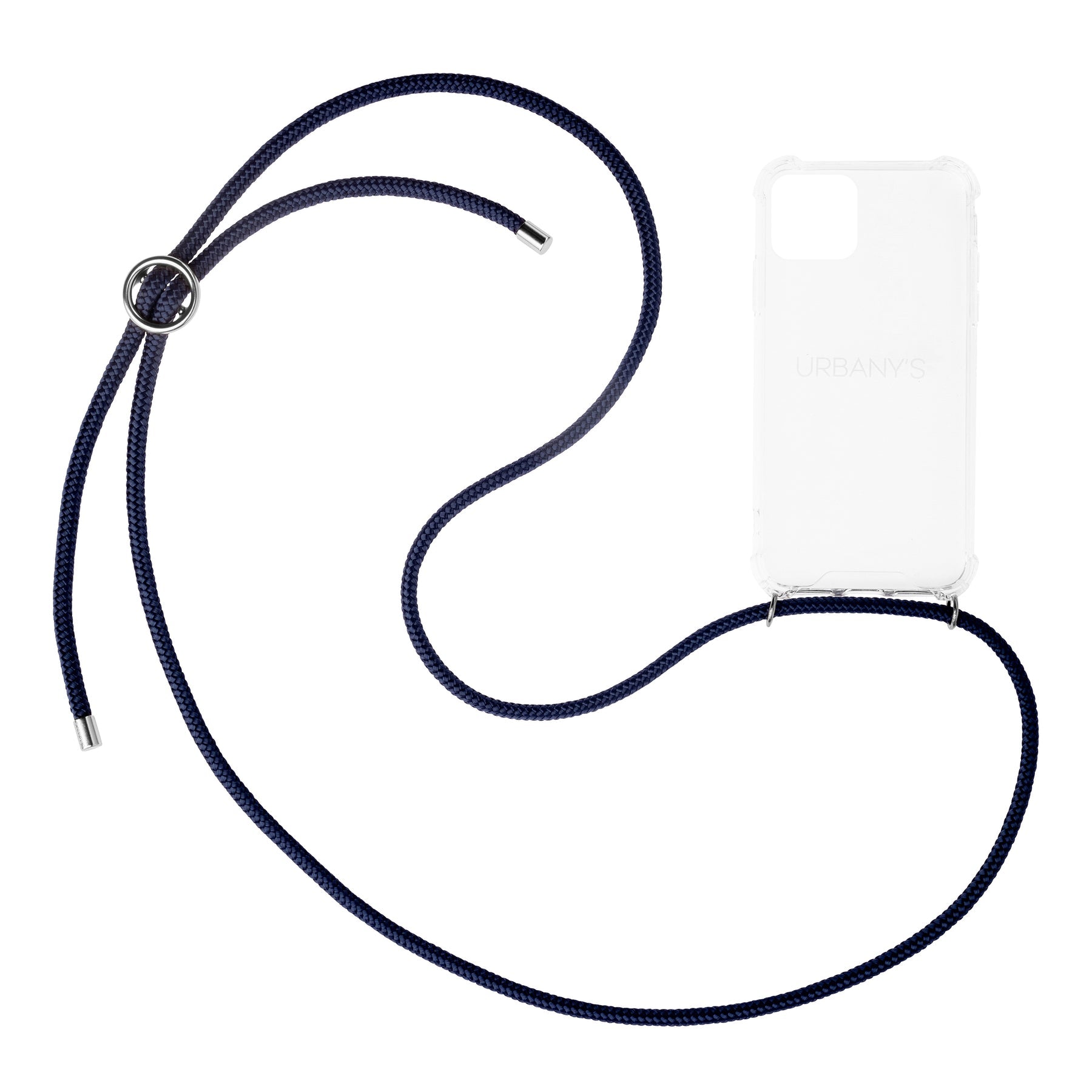 Urbany's Necklace Case – Backcover – für Apple iPhone 15 Pro, Kunststoff, Deep Sea, mit Halsband