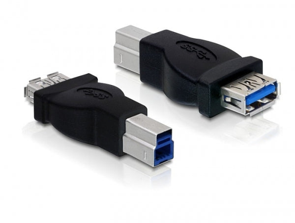 DeLOCK Adapter USB-A Buchse zu USB-B Stecker – USB 3.2 Gen 1 (5 Gbit/s) – Schwarz